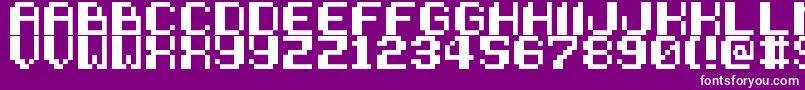Czcionka SneakAttack – białe czcionki na fioletowym tle