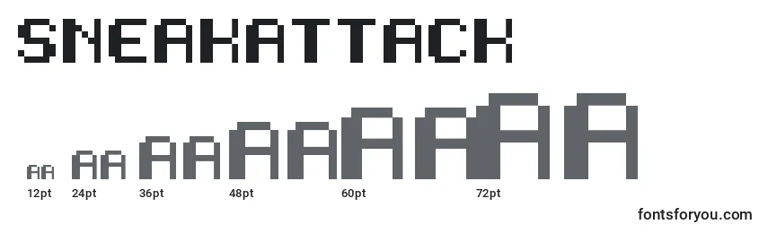 Размеры шрифта SneakAttack