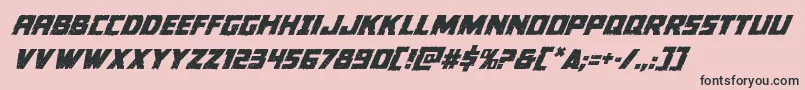 Colossussuperital-Schriftart – Schwarze Schriften auf rosa Hintergrund