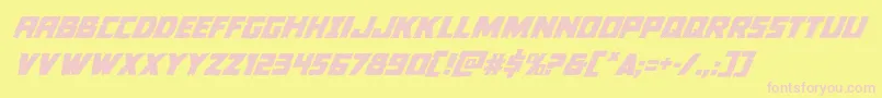 フォントColossussuperital – ピンクのフォント、黄色の背景