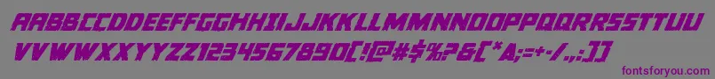 Colossussuperital-Schriftart – Violette Schriften auf grauem Hintergrund