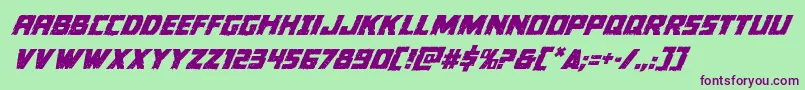 Colossussuperital Font – Purple Fonts on Green Background
