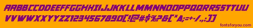 Colossussuperital Font – Purple Fonts on Orange Background