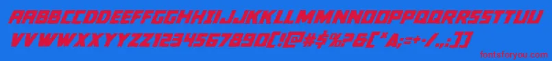 Шрифт Colossussuperital – красные шрифты на синем фоне