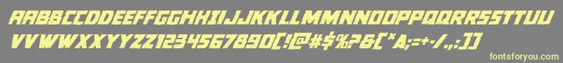 Colossussuperital Font – Yellow Fonts on Gray Background