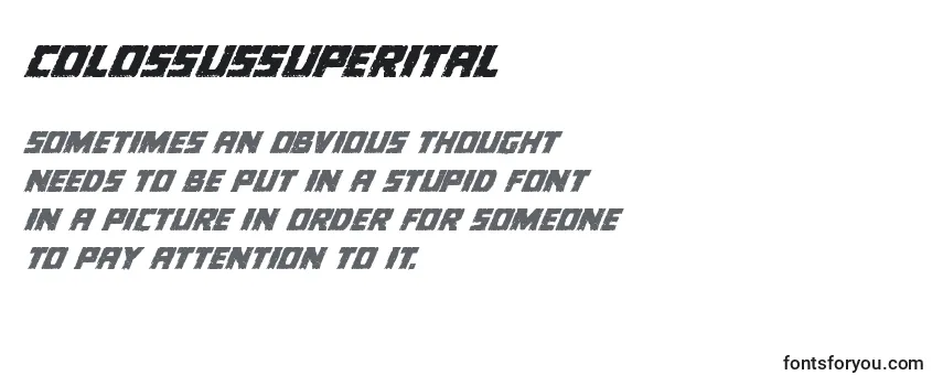 Colossussuperital Font
