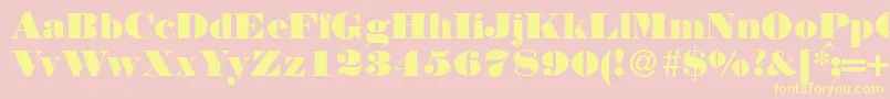 N790ModernRegular-Schriftart – Gelbe Schriften auf rosa Hintergrund