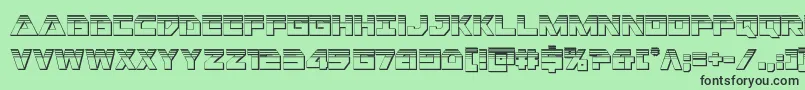 フォントLibertyislandchrome – 緑の背景に黒い文字