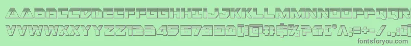 Шрифт Libertyislandchrome – серые шрифты на зелёном фоне