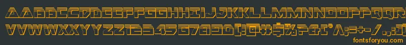 Libertyislandchrome Font – Orange Fonts on Black Background