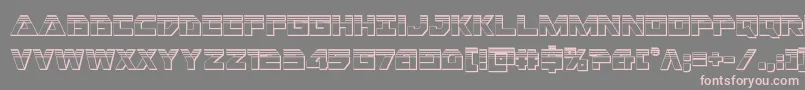 Libertyislandchrome-Schriftart – Rosa Schriften auf grauem Hintergrund