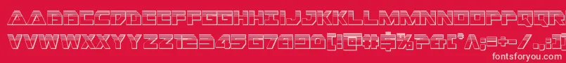 Fonte Libertyislandchrome – fontes rosa em um fundo vermelho