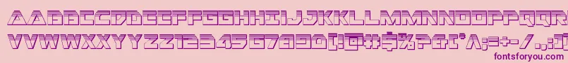 Libertyislandchrome Font – Purple Fonts on Pink Background