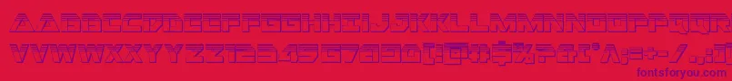 Libertyislandchrome Font – Purple Fonts on Red Background