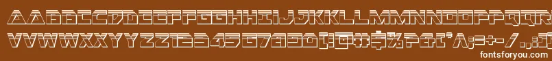 フォントLibertyislandchrome – 茶色の背景に白い文字