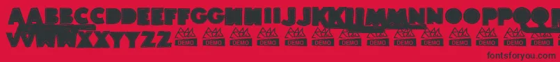 Police BordadosDemo – polices noires sur fond rouge