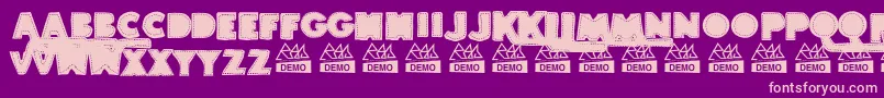 BordadosDemo Font – Pink Fonts on Purple Background
