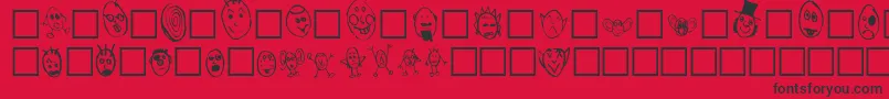 CrudHeads Font – Black Fonts on Red Background