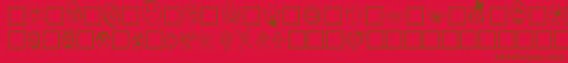 CrudHeads Font – Brown Fonts on Red Background