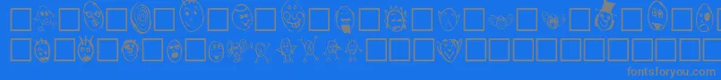 CrudHeads Font – Gray Fonts on Blue Background