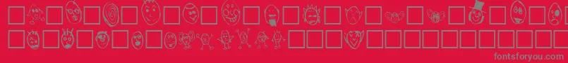 CrudHeads Font – Gray Fonts on Red Background