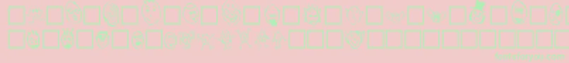 CrudHeads Font – Green Fonts on Pink Background