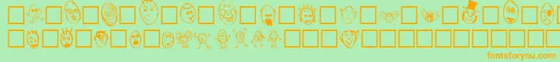 Шрифт CrudHeads – оранжевые шрифты на зелёном фоне