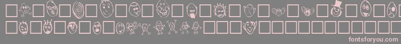 Fonte CrudHeads – fontes rosa em um fundo cinza
