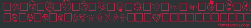 CrudHeads Font – Red Fonts on Black Background