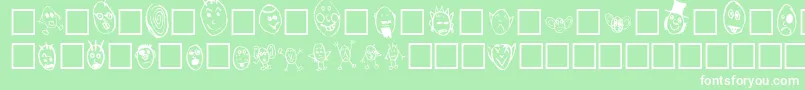 Шрифт CrudHeads – белые шрифты на зелёном фоне