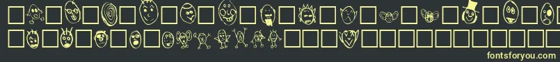 CrudHeads Font – Yellow Fonts on Black Background
