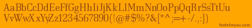 Bodonitown Font – Brown Fonts on Orange Background