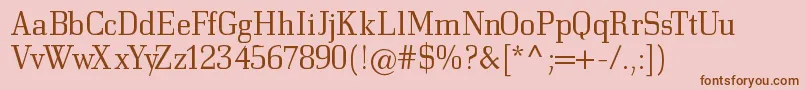 Bodonitown Font – Brown Fonts on Pink Background