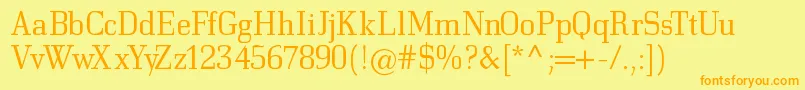 Bodonitown Font – Orange Fonts on Yellow Background