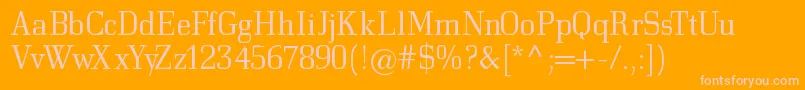 Bodonitown Font – Pink Fonts on Orange Background