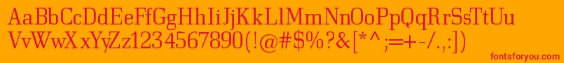 Bodonitown Font – Red Fonts on Orange Background
