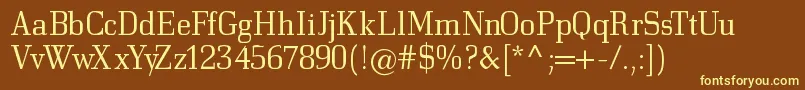 Bodonitown Font – Yellow Fonts on Brown Background