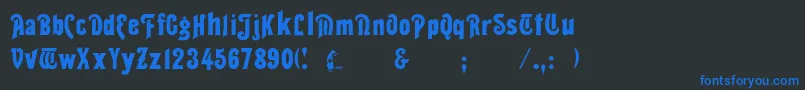 Teton Font – Blue Fonts on Black Background