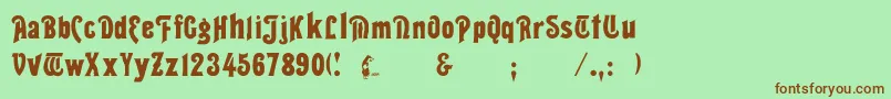 Teton Font – Brown Fonts on Green Background