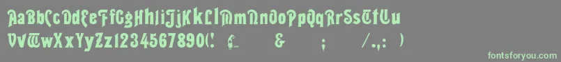 Teton Font – Green Fonts on Gray Background