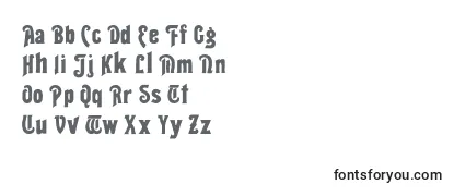 Überblick über die Schriftart Teton