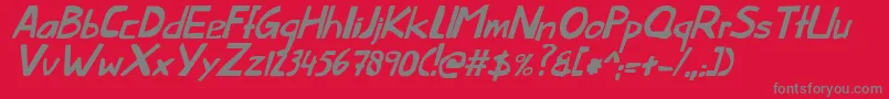 ThislittlepiggyItalic Font – Gray Fonts on Red Background