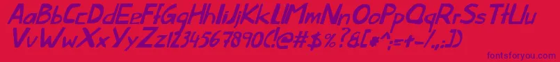 ThislittlepiggyItalic Font – Purple Fonts on Red Background
