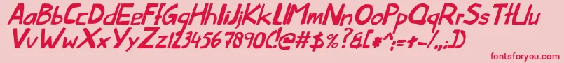 fuente ThislittlepiggyItalic – Fuentes Rojas Sobre Fondo Rosa