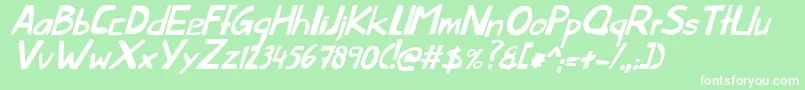 ThislittlepiggyItalic Font – White Fonts on Green Background