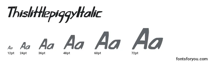 Размеры шрифта ThislittlepiggyItalic