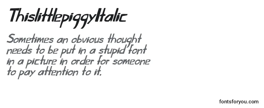 ThislittlepiggyItalic Font