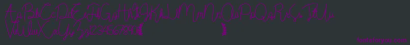 Wildflowerbold Font – Purple Fonts on Black Background
