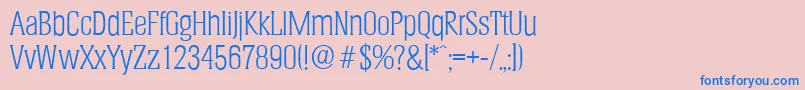 Czcionka HeliumserialLightRegular – niebieskie czcionki na różowym tle