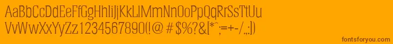 Police HeliumserialLightRegular – polices brunes sur fond orange